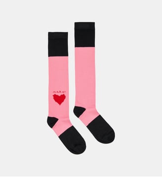Chaussettes avec broderie cœur Marni