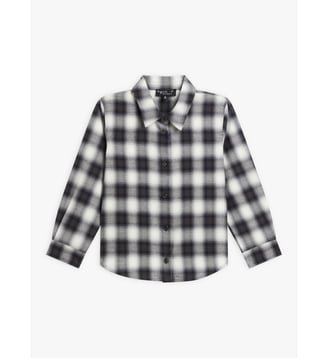 chemise en coton à carreaux - Agnès b. - Noir
