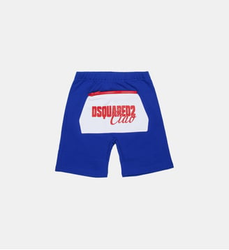 Short en molleton avec logo - Dsquared2 - Bleu