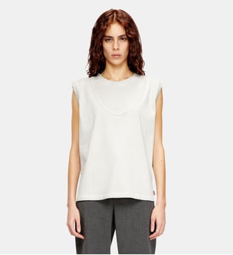 T-shirt sans manches avec chaîne embossée Diesel