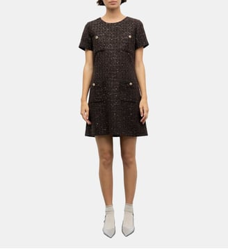 Robe cintrée imprimé graphique - CONI - Gerard Darel - Marron