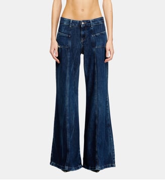 Flare Jeans Low Waist D-Akii - Diesel - Bleu moyen