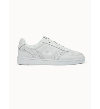Sneakers en cuir pleine fleur Vanite - Le Coq Sportif - Blanc et beige