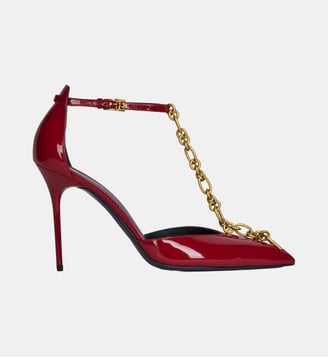 Escarpins Sync en cuir verni - Balmain - Rouge