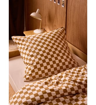 Taie d'oreiller percale de coton "Marius" - Cyrillus - Caramel
