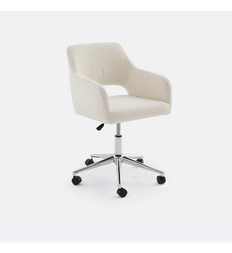 Fauteuil de bureau bouclette - La Redoute Interieurs - Beige
