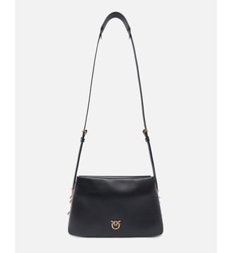 Sac à bandoulière mini one, two, three bag en cuir - Pinko - Noir or antique
