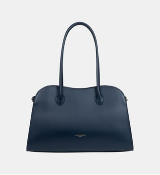 Sac à main cabas L Donne Hopper cuir - Lancaster - Bleu foncé