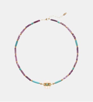 Collier de perles avec pendentif KOMBOU - Hipanema - Lilas