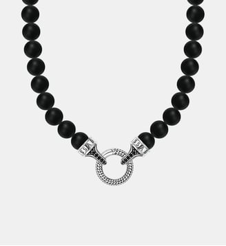 Chaîne Obsidian beads - Thomas Sabo - Argent