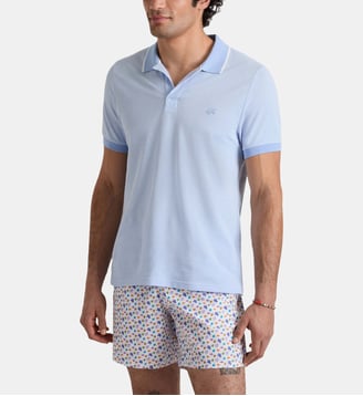 Polo en coton organique couleur changeante uni - Vilebrequin - Cloudy