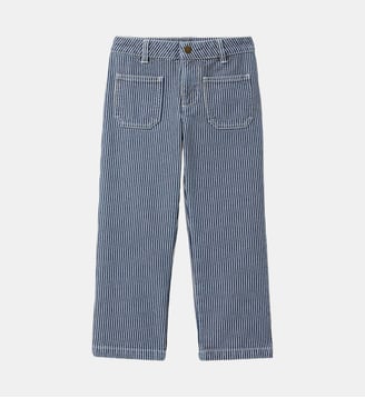 Pantalon droit rayé - Cyrillus - Rayure ikory bleue