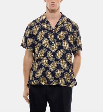 Chemisette à motif paisley en viscose - Fursac - Paisley marine