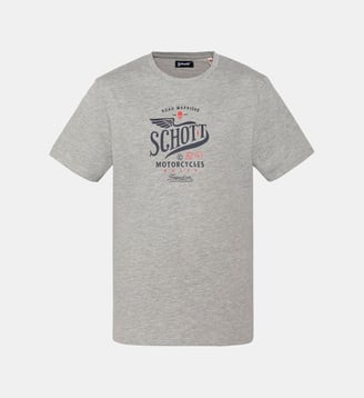 T-shirt imprimé Schott Motorcycles - Schott - Gris chine
