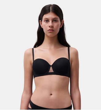 Soutien-gorge bandeau coques bretelles amovibles - Chantelle Pulp - Noir