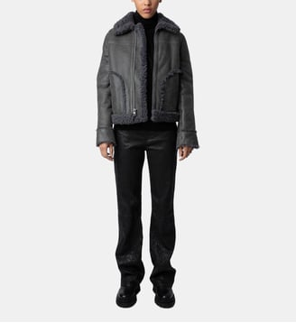 Blouson Kady Cuir - Zadig&Voltaire - Gris anthracite
