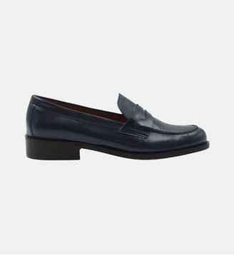 Mocassins cuir F - Jules & Jenn - Bleu marine