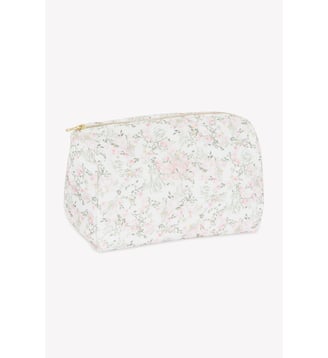 Trousse de toilette -  Imprimé fleuri jardin hivernal - Tartine Et Chocolat - Rose pâle