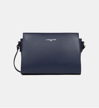 Petit sac trotteur Sierra en cuir - Lancaster - Bleu foncé