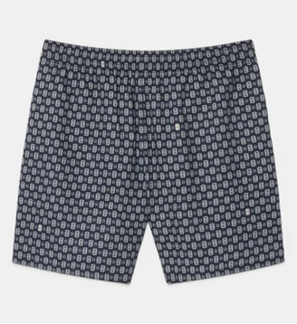 Short imprimé relaxed fit - Lacoste - Bleu marine