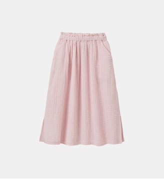 Jupe longue  en gaze de coton biologique - Cyrillus - Rose tendre