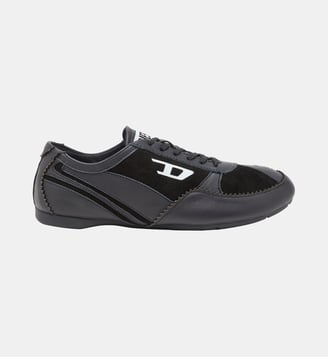 D-Mile-Baskets en cuir et daim - Diesel - Noir