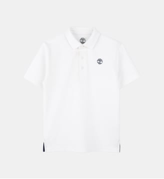 Polo uni avec logo poitrine - Timberland - Blanc