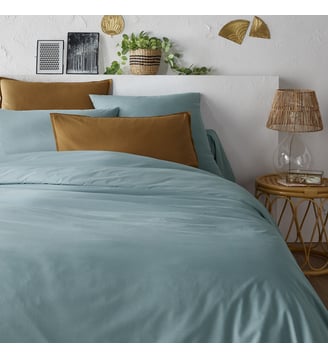Housse de couette unie percale coton bio Scenario La Redoute Interieurs