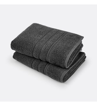 Serviette éponge coton peigné 600g/m2 - La Redoute Interieurs - Anthracite