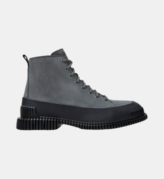 Bottines Pix cuir - Camper - Gris et noir