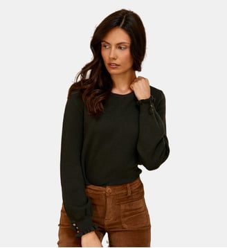 pull uni MELAKY - La Petite Etoile - Kaki