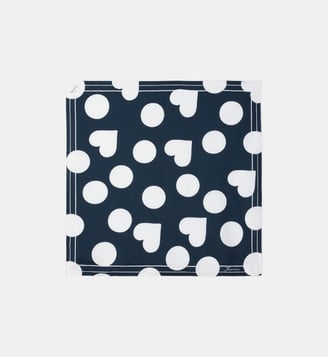 Le Foulard Coeur - Jacquemus - Prints dots navy heart