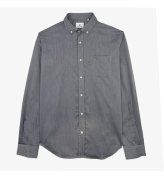 Chemise Charles manches longues en coton - Serge Blanco - Noir