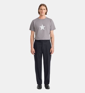 pantalon droit - Agnès b. - Bleu waterman
