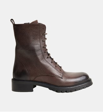 Boots Romain en cuir à lacets - Jonak - Marron