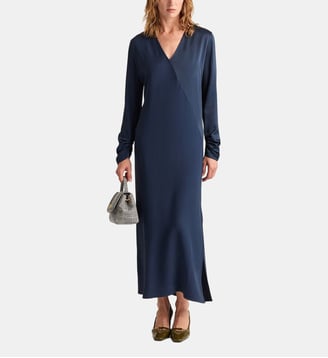 Robe rose en envers satin - Momonì - Noir