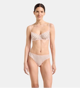 Tanga à rayures Dim x Inès de la Fressange - Dim - Beige