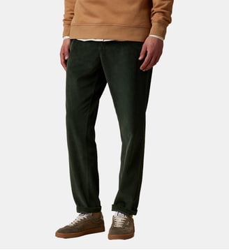 Pantalon élastique en velours côtelé - Faguo - Vert foncé