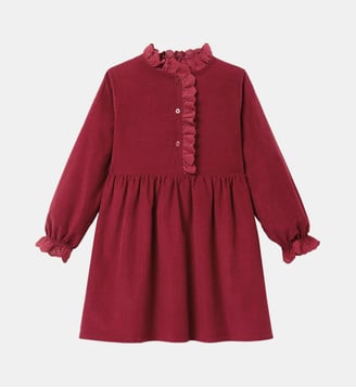 Robe  en velours - Cyrillus - Cerise