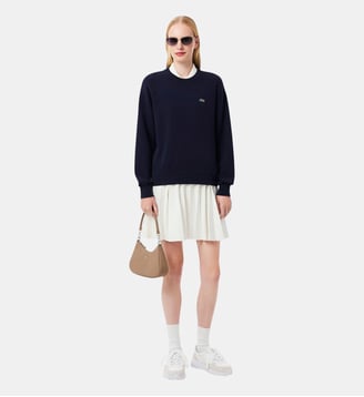 Pull relaxed fit col rond coton Lacoste