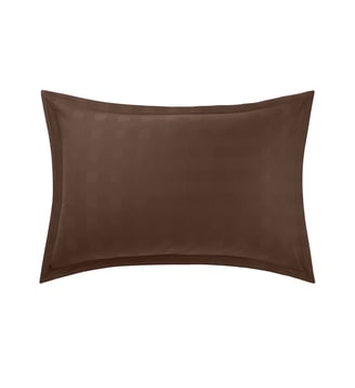 Taie à volant en coton - Ralph Lauren Home - Chocolate