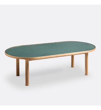 Table basse chêne, plaqué et verre - La Redoute Interieurs - Eucalyptus