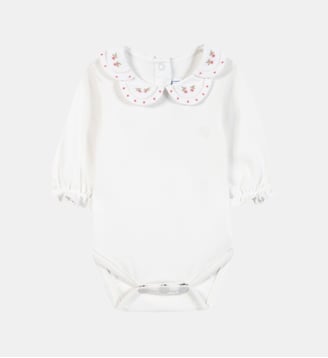 Body - Blush coton col Claudine festonné fleuri - Tartine Et Chocolat - Rose