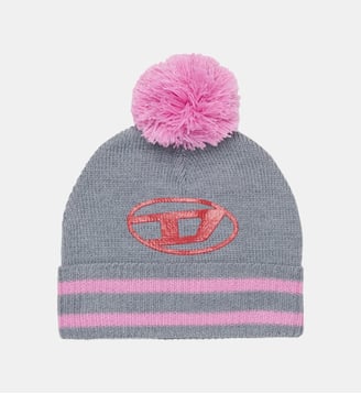 Bonnet à pompon avec logo Diesel Kids