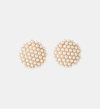 Boucles d'oreilles clips rondes à perles - Balaboosté - Doré