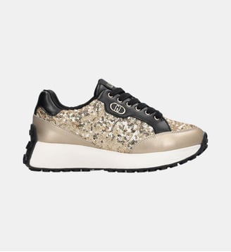 Sneakers avec paillettes all-over - Liu Jo - Noir