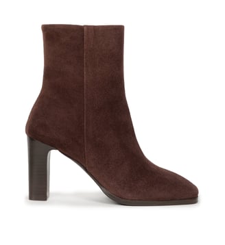 Bottines à Talons May Cuir Suédé - Bobbies - Marron truffé