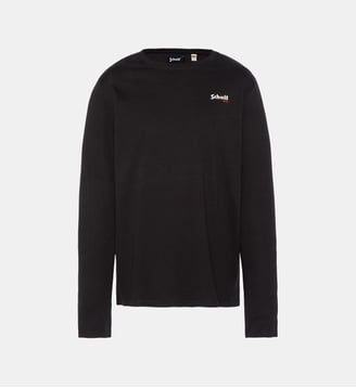 T-shirt à manches longues brodé - Schott - Noir