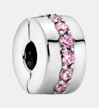 Charm Clip Rangée Scintillante Rose - Pandora - Argenté