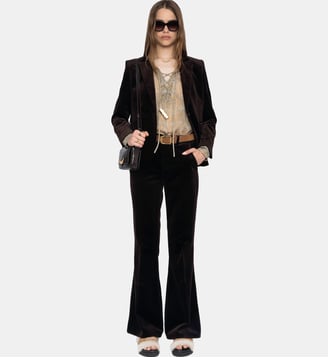 Pantalon Prevy Velours - Zadig&Voltaire - Marron dark chocolate